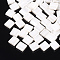 2-Hole Opaque Glass Seed Beads, Lustered, Dyed, Rectangle, Floral White, 5x4.5~5.5x2~2.5mm, Hole: 0.5~0.8mm