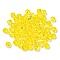 Electroplate Glass Beads, Rondelle, Yellow, 6x4mm, Hole: 1.4mm, 100pcs/bag