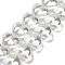 Electroplate Glass Beads Strands, Heart, Clear AB, 12.5x15x6~6.5mm, Hole: 1mm, about 50pcs/strand, 23.62''(60cm)