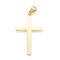 304 Stainless Steel Pendants, Large Hole Pendants, Cross, Golden, 43x26x1mm, Hole: 9mm