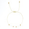 Bohemian Style Glass Braided Beads Bracelets, Cross Jewelry for Women, White