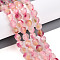 Dyed Natural White Jade Beads Strands, Two Tone, Faceted, Star Cut Round Beads, Light Salmon, 7~8x6~7.5x6~7.5mm, Hole: 1mm, about 48~49pcs/strand, 14.17~15.35''(36~39cm)