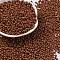 8/0 Baking Paint Glass Seed Beads, Round Hole, Teardrop, Saddle Brown, 3x2mm, Hole: 1mm, about 416pcs/10g