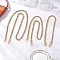 3Pcs 3 Sizes 304 Stainless Steel Curb Chain Purse Chains, with Alloy Clasps, Golden, 390~800mm, 1pc/size