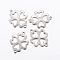 Tarnish Resistant 304 Stainless Steel Links connectors, Hollow Clover, Stainless Steel Color, 21x16.5x1mm, Hole: 1.5mm