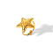Fashion Star Cuff Ring, Stainless Steel Jewelry for Women, Golden