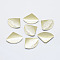 Brass Pendant, Long-Lasting Plated, Real 18K Gold Plated, Nickel Free, Brushed, Fan, 26.5x29.5x0.8mm, Hole: 1.5mm