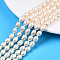 Natural Cultured Freshwater Pearl Beads Strands, Rice, Creamy White, 8~9x6~7mm, Hole: 0.7mm, about 36~38pcs/strand, 13.78 inch(35cm)