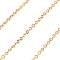 Brass Cable Chains, Cadmium Free & Nickel Free & Lead Free, Soldered, with Card Paper, Real 18K Gold Plated, 2.5x2x0.3mm, about 3.28 Feet(1m)/pc
