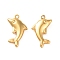 304 Stainless Steel Pendants, Dolphin Charm, Golden, 22x14x3mm, Hole: 1mm