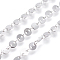 Tarnish Resistant 304 Stainless Steel Link Chains, Flat Sequin Chains, Soldered, with Spool, Flat Round, Stainless Steel Color, 5x0.5mm, about 32.8 Feet(10m)/roll