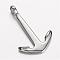 Tarnish Resistant 304 Stainless Steel Pendants, Anchor, Stainless Steel Color, 39x25.5x7mm, Hole: 4.5mm