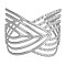 304 Stainless Steel Cuff Bangles for Women, Hollow Out, Stainless Steel Color, Inner Diameter: 2-3/8 inch(5.9cm)