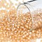 TOHO Round Seed Beads, Japanese Seed Beads, (391) Snowflake Lined Peach Luster, 8/0, 3mm, Hole: 1mm, about 222pcs/10g