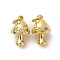 Brass Micro Pave Cubic Zirconia Pendants, Mushroom Charms, Long-Lasting Plated, Cadmium Free & Lead Free, Rack Plating, with Jump Ring, Real 18K Gold Plated, 14.5x8.5mm, Hole: 3.5mm
