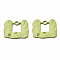 Spray Painted Alloy Pendants, Cadmium Free & Nickel Free & Lead Free, Bag, Yellow Green, 21x24.5x2.5mm, Hole: 2.5mm