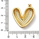 Латунные микропаве прозрачные подвески с фианитом KK-B094-04G-3