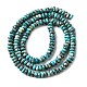 Синтетические серебряные нити бирюзовых бусин G-L617-E03-2x4mm-3