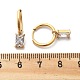 Серьги-кольца из нержавеющей стали 304 с ионным покрытием (IP) и микропаве из кубического циркония STAS-R004-06G-02-5