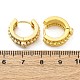 Латунные серьги-кольца из прозрачного кубического циркония EJEW-H158-17B-GP-5
