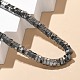 Шестиугольные синтетические немагнитные гематитовые бусины ожерелья NJEW-R020-09-1