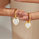 Стильные серьги-кольца из нержавеющей стали в форме сердца PR7038-4