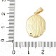 Латунные микро проложить кубического циркония подвески KK-U068-10G-02-3