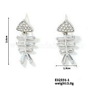Серьги в стиле барокко с рыбьими косточками PU1272-2