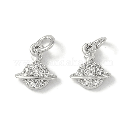 Латунные микропаве прозрачные подвески с фианитом KK-S367-16B-1