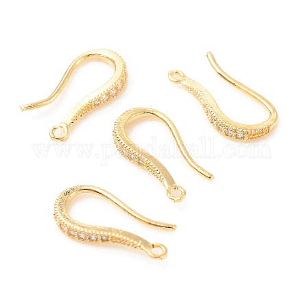 Серьги из латуни с кристаллами и стразами KK-C024-20G-1