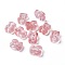 2-Hole Synthetic Cherry Quartz Glass Buttons, Infinity, 11x9x4mm, Hole: 2.8mm