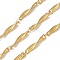 304 Stainless Steel Link Chains, Soldered, with Spool, Golden, 18x3x3mm, about 5m/roll