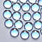 Transparent Glass Cabochons, AB Color Plated, Half Round/Dome, Clear AB, 10x5mm