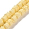 Synthetic Coral Carved Beads Strands, Dyed, Lion Head, Lemon Chiffon, 10x11x11mm, Hole: 1mm, about 35pcs/strand, 13.58''(34.5cm)