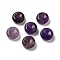Natural Amethyst European Pendants, Donut/Pi Disc Charms, Large Hole Pendants, 16~17x6~7mm, Hole: 3~3.5mm