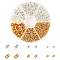 Brass Crimp Beads, Tube, Golden & Silver, 1.5~3x1.5~3mm, Hole: 1~2.5mm, about 6100pcs/box