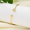 Clear Cubic Zirconia Open Cuff Bangle, Brass Jewelry for Women, Long-Lasting Plated, Rack Plating, Lead Free and Cadmium Free, Real 18K Gold Plated, Star, Inner Diameter: 2-3/8 inch(6.15cm)