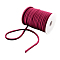 Soft Nylon Cord, Flat, Cerise, 5x3mm, about 21.87 yards(20m)/roll