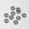 Tibetan Style Alloy Flat Round Spacer Beads, Antique Silver, 9x1.5mm, Hole: 2mm
