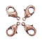 Brass Lobster Claw Clasps, Parrot Trigger Clasps, Cadmium Free & Nickel Free & Lead Free, Red Copper, 15x8x3mm, Hole: 2mm