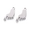 Non-Tarnish 201 Stainless Steel Links, Manual Polishing, Foot, Stainless Steel Color, 21x9x1.5mm, Hole: 1.5mm