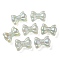 UV Plating Luminous Transparent Acrylic Beads, Glow in The Dark, Bowknot, Dark Sea Green, 24.5x32.5x12mm, Hole: 4mm