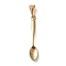 304 Stainless Steel Pendants, Spoon Shape, Golden, 34x6.5x2mm, Hole: 8x3mm