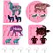 DIY Animal Theme Keychain Making Kits, with Pendant Silicone Molds, Resin Casting Molds, Iron Keychain Ring and Iron Jump Rings, Pink, 99~120x
81~84x6~7mm
