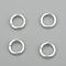 304 Stainless Steel Jump Rings, Open Jump Rings, Silver, 18 Gauge, 6.5x1mm, Inner Diameter: 5mm