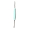 Iron Crochet Hooks, with Silicone Handle, Cyan, 165x13.5x10mm