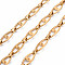 304 Stainless Steel Mariner Link Chains, with Spool, Unwelded, Nickel Free, Real 18K Gold Plated, 16.5x7.5x1mm, about 32.81 Feet(0m)/roll