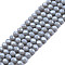 Electroplate Glass Beads Strands, Pearl Luster Plated, Faceted, Rondelle, Light Steel Blue, 2.9~3.3x2mm, Hole: 0.8mm, about 144~150pcs/strand, 35~37cm