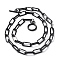 304 Stainless Steel Paperclip Chain Necklaces, with Toggle Clasps, Electrophoresis Black, 17.99 inch(45.7cm)