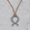 Alloy Pendant Imitation Leather Cord Necklaces, Antique Silver, Troll Cross, 19.69~23.62 inch(50~60cm)